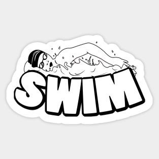 Swimming Swimmer Sticker